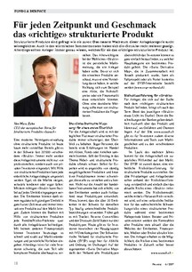 Strukturierte Produkte: Für jeden Zeitpunkt und Geschmack das richtige