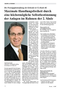 Freizügigkeitsstiftung: Maximale Handlungsfreiheit