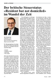 Der britische Steuerstatus «Resident but not domiciled»