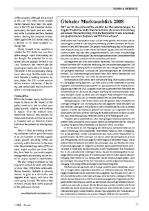 Globaler Marktausblick 2008