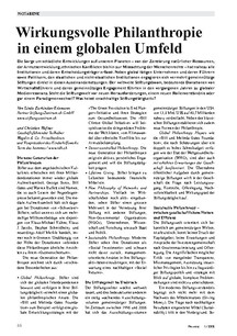 Wirkungsvolle Philanthropie