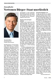 Steuerflucht: Vertrauen BürgerStaat unerlässlich