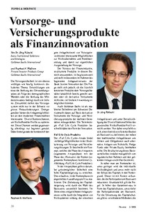 Vorsorge- und Versicherungsprodukte als Finanzinnovation