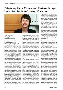 Private equity in Central and Eastern Europe: Opportunities in an emerged market