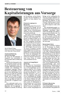 Besteuerung von Kapitalleistungen aus Vorsorge