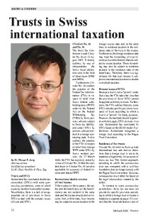 Trusts: Swiss international taxation