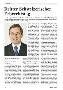 Aktuell: Dritter Erbrechtstag