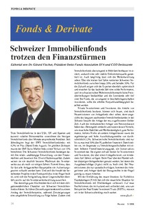Schweizer Immobilienfonds trotzen den Finanzstürmen