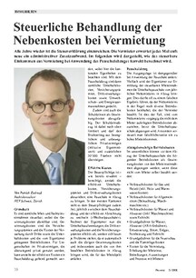 Steuerliche Behandlung der Nebenkosten bei Vermietung