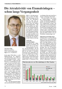 Attraktivität von Einmaleinlagen 