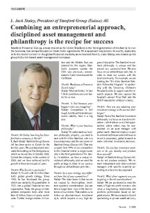 Entrepreneurial approach, asset management and philanthropy
