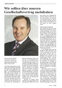 Wir sollten über unseren Gesellschaftsvertrag nachdenken