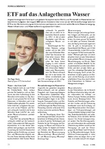 ETF auf das Anlagethema Wasser