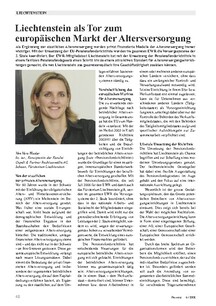 Liechtenstein als Tor zum europäischen Markt der Altersversorgung