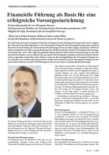 Finanzielle Führung als Basis für eine erfolgreiche Vorsorgeeinrichtung