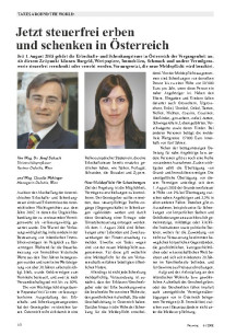 Jetzt steuerfrei erben und schenken in Österreich