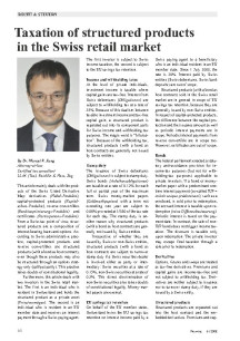 Taxation of structured products in the Swiss retail market