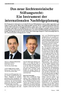 Das neue liechtensteinische Stiftungsrecht: Ein Instrument der internationalen Nachfolgeplanung