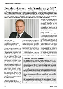 Pensionskassen: Ein Sanierungsfall?