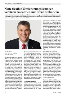 Neue Versicherungslösungen mit Garantien und Renditechancen