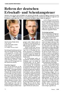 Taxes around the world: Reform der deutschen Erbschaft- und Schenkungsteuer