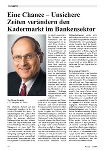 Unsichere Zeiten verändern den Kadermarkt im Bankensektor