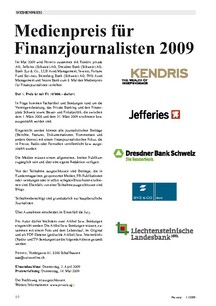 Medienpreis für Finanzjournalisten