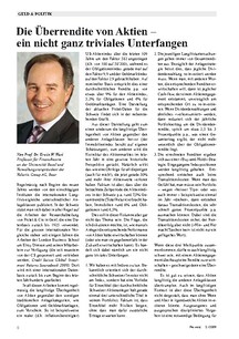 Die Überrendite von Aktien