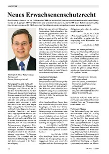 Aktuell: Erwachsenenschutzrecht