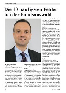 Die 10 häufigsten Fehler bei der Fondsauswahl