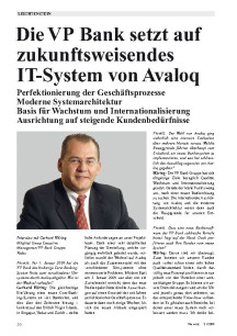 Die VP Bank setzt auf Avaloq