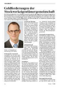 Geldforderungen der Stockwerkeigentümergesellschaft