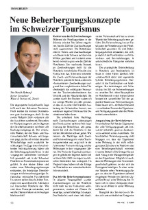 Neue Beherbergungskonzepte im Schweizer Tourismus