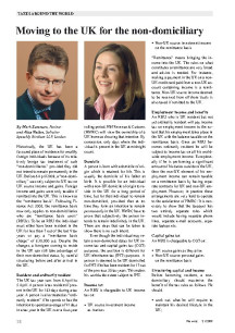 Taxes around the world: Moving to the UK for the non-domiciliary