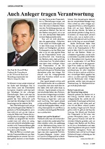 Auch Anleger tragen Verantwortung
