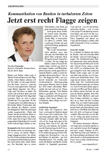 Kommunikation von Banken in turbulenten Zeiten: Jetzt erst recht Flagge zeigen