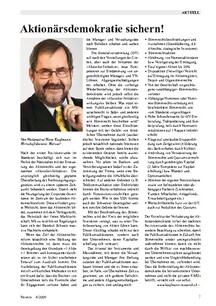Aktionärsdemokratie sichern!