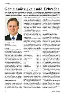 Gemeinnützigkeit und Erbrecht