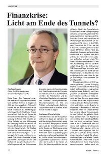 Finanzkrise: Licht am Ende des Tunnels?