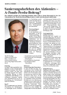 Sanierungsdarlehen des Aktionärs