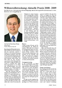 Willensvollstreckung: Aktuelle Praxis 20082009