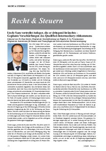 Uncle Sam vertreibt Anleger, die er dringend bräuchte: Geplante Verschärfungen des Qualified-Intermediary-Abkommens