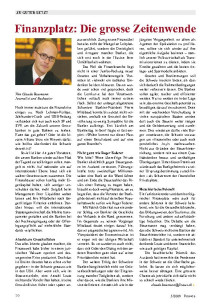 Zu guter Letzt: Finanzplatz - Die grosse Zeitenwende