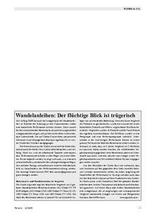 Wandelanleihen: Der flüchtige Blick ist trügerisch