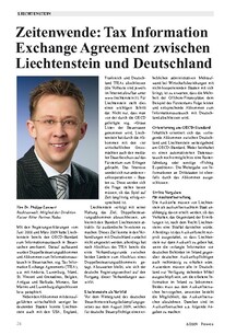Zeitenwende: Tax Information Exchange Agreement zwischen Liechtenstein und Deutschland