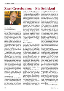 Zu guter Letzt: Zwei Grossbanken  Ein Schicksal