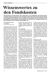 Wissenswertes zu den Fondskosten