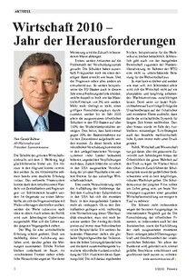 Wirtschaft 2010  Jahr der Herausforderungen