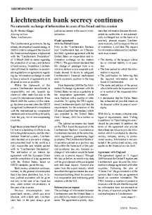 Liechtenstein bank secrecy continues