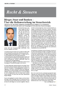 Bürger, Staat und Banken  Über die Rollenverteilung im Steuerbereich